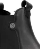 A close-up view of a black leather boot, showing the brand logo and fur lining. Produktbild-Vorschau