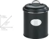 A black storage container with dimensions shown in a diagram next to it. Anteprima dell’immagine prodotto