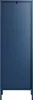 A full-length, front view of a navy blue cabinet on a white background. Produktbild-Vorschau