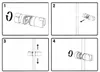 Diagram showing how to install a shower holder. Náhled obrázku produktu