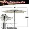 Fiqops Parasol 3m Parasol de jardin hydrofuge Parasol de Voir les images du produit 2