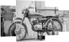 Bild auf Leinwand - Leinwandbild - 4 Teile - Alt Motorrad Produktbild-Vorschau 1