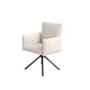 A single beige armchair with a black metal base is shown against a white background. Produktbild-Vorschau