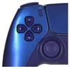 A close-up view of a blue and purple Sony PS5 DualSense controller. Produktbild-Vorschau