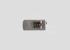 A top-down view of a model train track end piece with a buffer stop. Produktbild-Vorschau