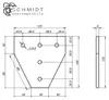 SCHMIDT systemprofile 10x Verbinderplatte T 120x120mm Nut 8 Produktbild-Vorschau 2
