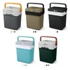 A collage of five different colored electric coolers, each with a handle and a lid. Náhľad obrázku produktu