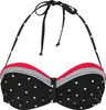 LASCANA Bandeau-Bikini-Top Monroe schwarz-rot Größe 42 Cup Produktbild-Vorschau 1