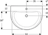Geberit Geberit Waschtisch RENOVA m HL m ÜL 700x520mm we Produktbild-Vorschau 5