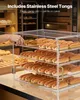 VEVOR Vetrina per dolci a 4 ripiani, vetrina professionale Anteprima dell’immagine prodotto 6