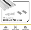 A20 LED Aluprofil Weiss Eckprofil 30° 1m opal Produktbild-Vorschau 3
