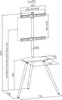 InLine® woodstand II, Pied TV avec support, trépied, Voir les images du produit 7