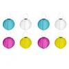 8er Set Solar LED Lampion Ø 20 cm Party Garten Laterne Bunt Produktbild-Vorschau 1