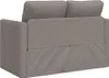 The back view of a taupe sofa bed. Produktbild-Vorschau