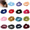 Samt Haargummis Zopf-Halter Scrunchie Velour Grün Produktbild-Vorschau 2