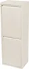 A tall, narrow, white metal cabinet with two flip-down doors, designed for waste separation. Anteprima dell’immagine prodotto
