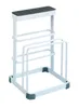 A white cutting board and knife holder stand. Produktbild-Vorschau
