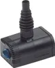 A black water pump with a flexible hose attachment, shown against a white background. Produktbild-Vorschau