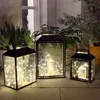 3er Gartenlaternen Laternen Metall Windlicht Schwarz H28/35/44cm Produktbild-Vorschau