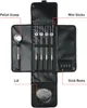A black accessory pack for a Solo Stove Mesa, laid out flat with labels pointing to different components. Produktbild-Vorschau