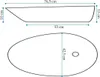 Technical drawings of a washbasin with dimensions. Náhled obrázku produktu