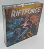 A product shot of the board game 'Riftforce' packaging, showing the front and side of the box. Produktbild-Vorschau