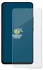 A screen protector is shown over a smartphone. Produktbild-Vorschau