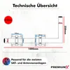 PremiumX 100cm Wandausleger SAT Halterung Aluminium Produktbild-Vorschau 2