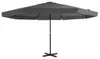 vidaXL Sonnenschirm mit Aluminium-Mast 500 cm Anthrazit Produktbild-Vorschau 7