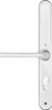 A silver door handle with a lock mechanism, presented against a white background. Produktbild-Vorschau