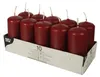 Stumpenkerzen bordeaux 9x4 cm, 10 Stück, Papstar, Produktbild-Vorschau 1