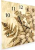 Wanduhr aus Glas mit Motiv Blumenblatt Kunstwerk- 30 x 30 Produktbild-Vorschau 2