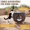 Niche pour chat en rotin panier chat table d'appoint Petigi Voir les images du produit 2
