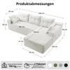 GLP Modulares Ecksofa 256 cm aus Cord, 4-Sitzer mit Produktbild-Vorschau 7