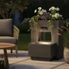 Gartenbrunnen mit Beleuchtung bepflanzbar Betonoptik 57 cm Produktbild-Vorschau 6