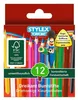 Matite colorate triangolari STYLEX - corte - 12 pezzi Anteprima dell’immagine prodotto 3