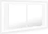 The Living Store Mobile specchio bagno LED bianco 90x12x45 Anteprima dell’immagine prodotto 3