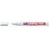 A white marker pen with a cap next to it, lying on a white background. Produktbild-Vorschau