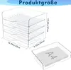 4 Stück Premium transparente stapelbare Acryl Briefablage, Produktbild-Vorschau 5