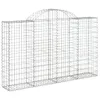 vidaXL Gabionen mit Hochbogen 2 Stk. 200x30x120/140cm Produktbild-Vorschau 4