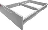 A gray plastic frame for a kitchen bin system is shown against a white background. Produktbild-Vorschau