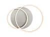 A modern LED wall or ceiling light with two interlocking rings, mounted on a plain white background. Produktbild-Vorschau