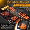 Izrielar Holzkohlegrill, Schwarz Grillstation auf Rollen Produktbild-Vorschau 4