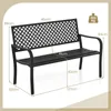 COSTWAY Gartenbank Metall bis 300kg, Sitzbank wetterfest Produktbild-Vorschau 7
