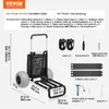 A product image showing a beach cart and its accessories, with dimensions and specifications listed. Podgląd zdjęcia produktu