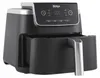 A black Ninja air fryer with a silver handle and control panel is shown against a white background. Náhled obrázku produktu