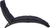 vidaXL Sonnenliege mit Auflage Poly Rattan Schwarz Produktbild-Vorschau 1
