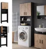 Vicco Skříňka na pračku Irma, 64 x 190.5 cm, Antracit/Dub Náhled obrázku produktu 2