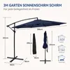 Puluomis Sonnenschirm verstellbare Ampelschirm mit Kurbel Produktbild-Vorschau 4