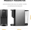 A side-by-side comparison of two coffee machines, with product parameters and dimensions displayed. Produktbild-Vorschau